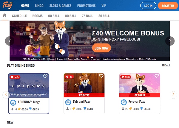 Play online bingo with foxy